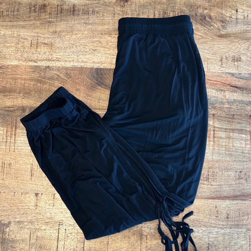 Black Drawstring Pants - image 1